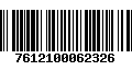 Código de Barras 7612100062326