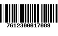 Código de Barras 7612300017089