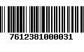 Código de Barras 7612381000031