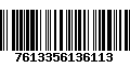 Código de Barras 7613356136113