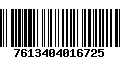 Código de Barras 7613404016725