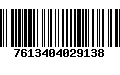 Código de Barras 7613404029138