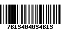 Código de Barras 7613404034613