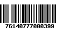 Código de Barras 76140777000399