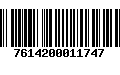 Código de Barras 7614200011747