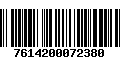 Código de Barras 7614200072380