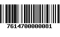 Código de Barras 7614700000081