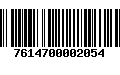 Código de Barras 7614700002054