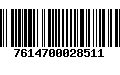 Código de Barras 7614700028511