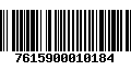 Código de Barras 7615900010184