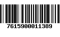 Código de Barras 7615900011389