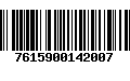 Código de Barras 7615900142007