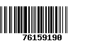 Código de Barras 76159190