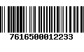 Código de Barras 7616500012233