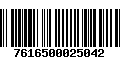 Código de Barras 7616500025042