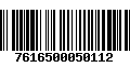 Código de Barras 7616500050112