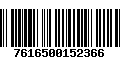 Código de Barras 7616500152366