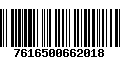 Código de Barras 7616500662018