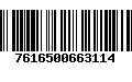 Código de Barras 7616500663114