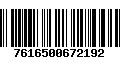 Código de Barras 7616500672192