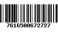 Código de Barras 7616500672727