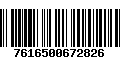 Código de Barras 7616500672826