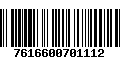 Código de Barras 7616600701112