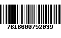 Código de Barras 7616600752039