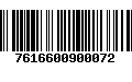 Código de Barras 7616600900072