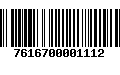 Código de Barras 7616700001112