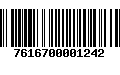 Código de Barras 7616700001242