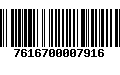 Código de Barras 7616700007916