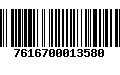 Código de Barras 7616700013580