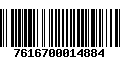 Código de Barras 7616700014884