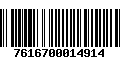 Código de Barras 7616700014914