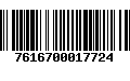 Código de Barras 7616700017724