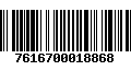 Código de Barras 7616700018868