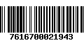 Código de Barras 7616700021943