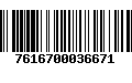 Código de Barras 7616700036671