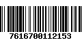 Código de Barras 7616700112153