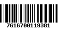 Código de Barras 7616700119381