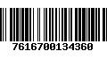 Código de Barras 7616700134360