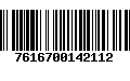 Código de Barras 7616700142112