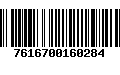 Código de Barras 7616700160284