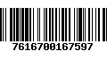 Código de Barras 7616700167597