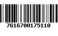 Código de Barras 7616700175110