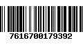 Código de Barras 7616700179392