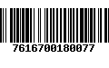 Código de Barras 7616700180077