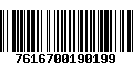 Código de Barras 7616700190199