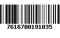 Código de Barras 7616700191035